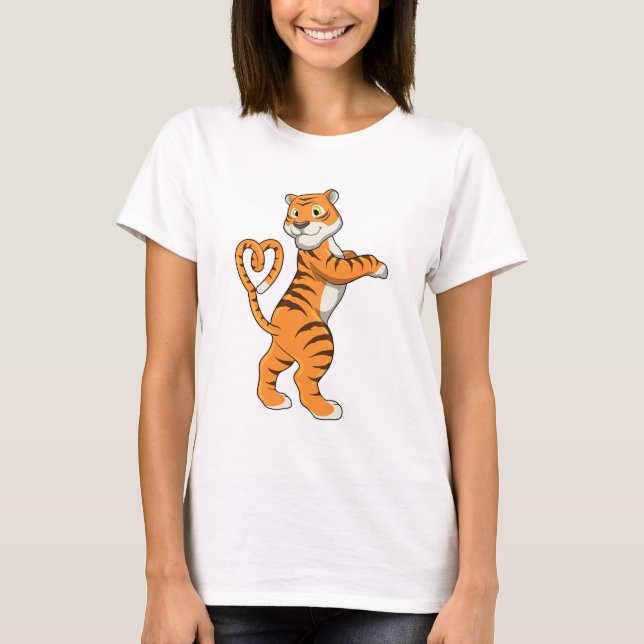 Tiger med hjärta t shirt (Framsida)