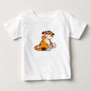 Tiger med hjärta t shirt
