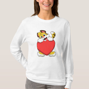 Tiger med hjärta t shirt
