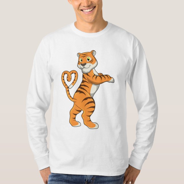 Tiger med hjärta t shirt (Framsida)