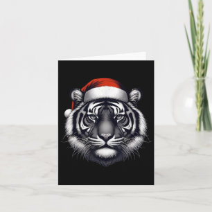 Tiger med jultomten Julafton Älskare Zoo Behålla Kort