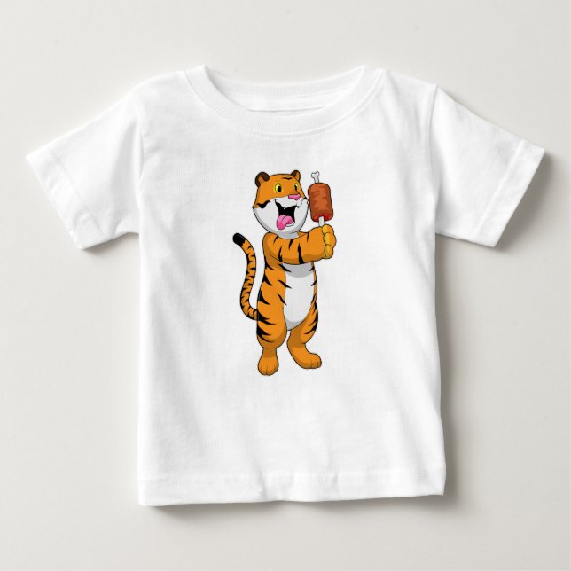 Tiger med Kött T Shirt (Framsida)