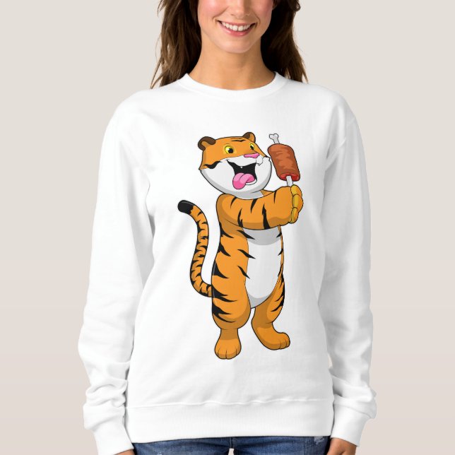 Tiger med Kött T Shirt (Framsida)
