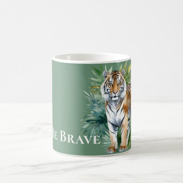 Tiger med Löv Kaffemugg (Center)