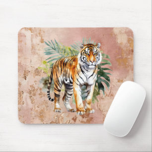 Tiger med Löv Musmatta