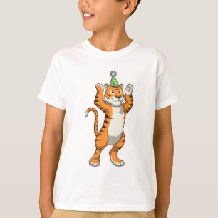 Tiger med Party hat Party T Shirt