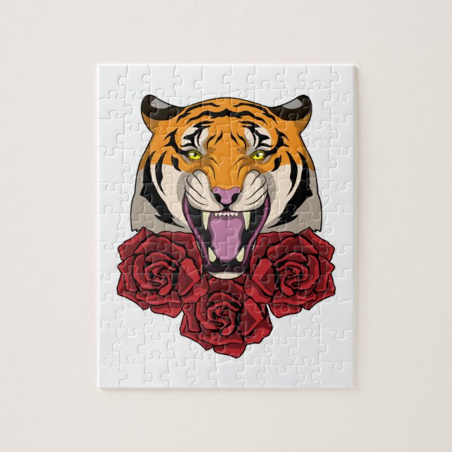 Tiger med Ro Pussel (Vertikal)