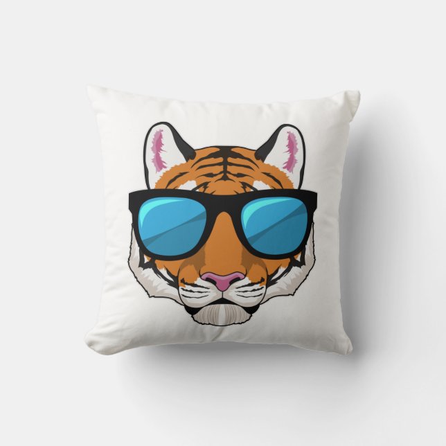 Tiger med solglasögon kudde (Framsida)