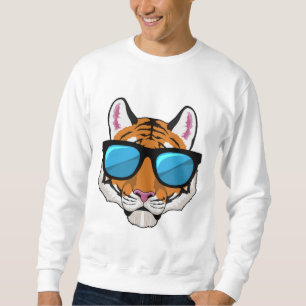 Tiger med solglasögon lång ärmad tröja