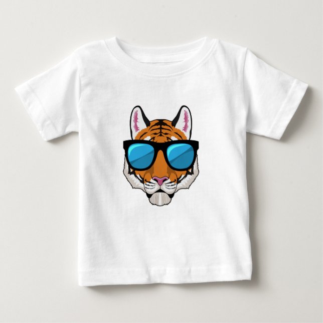Tiger med solglasögon t shirt (Framsida)