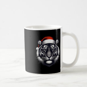 Tiger Med Tomtehatt Jul Xmas Älskare Zoo Vaktare Kaffemugg