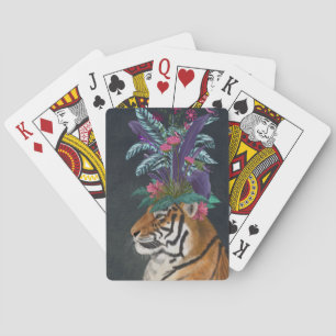 Tiger med Tropiskt hörlstycke Casinokort