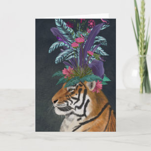 Tiger med Tropiskt hörlstycke Kort