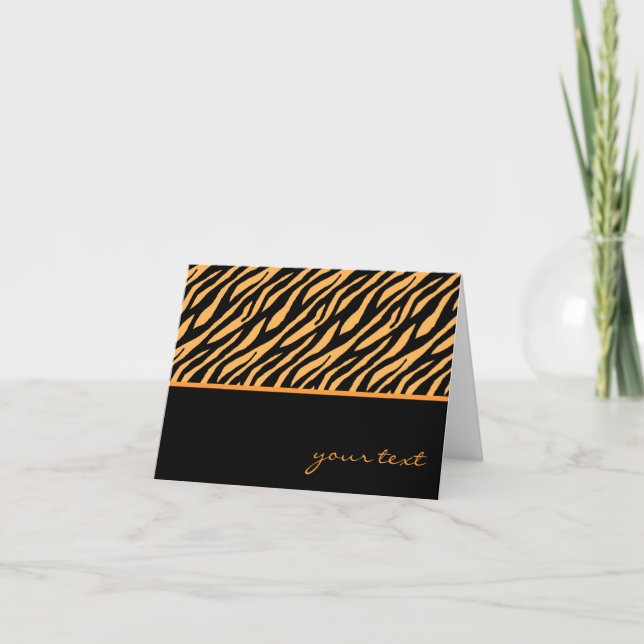 Tiger Mönster Anteckningskort (Framsida)