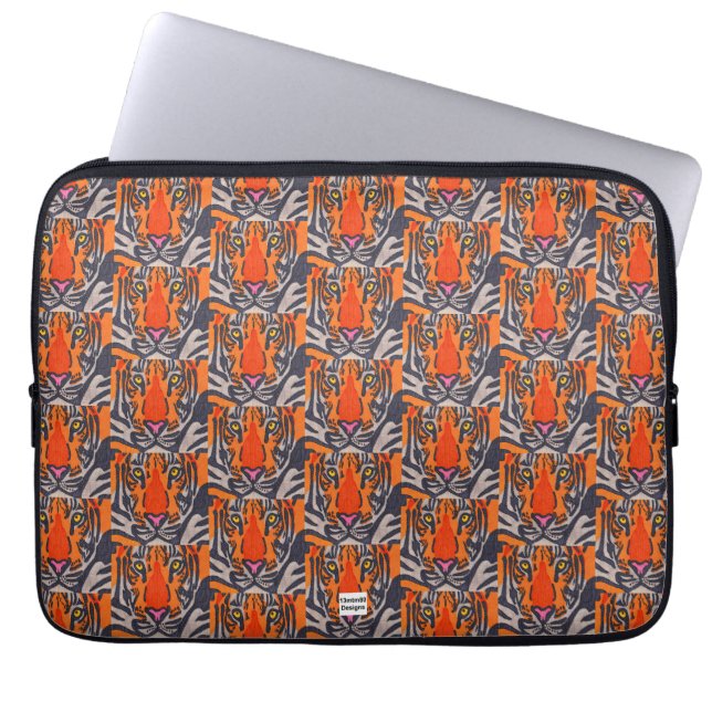 Tiger (mönster) - Bärbar datorskal Laptop Fodral (Framsidan)