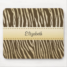 Tiger Mönster Elegant Brown Guld Animal Rand