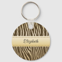 Tiger Mönster Elegant Brown Guld Animal Rand