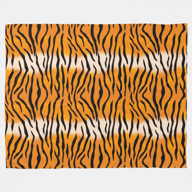 Tiger Mönster Fleecefilt (Framsidan (Horisontell))