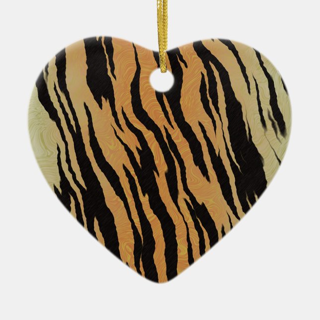 Tiger Mönster Julgransprydnad Keramik (Framsidan)