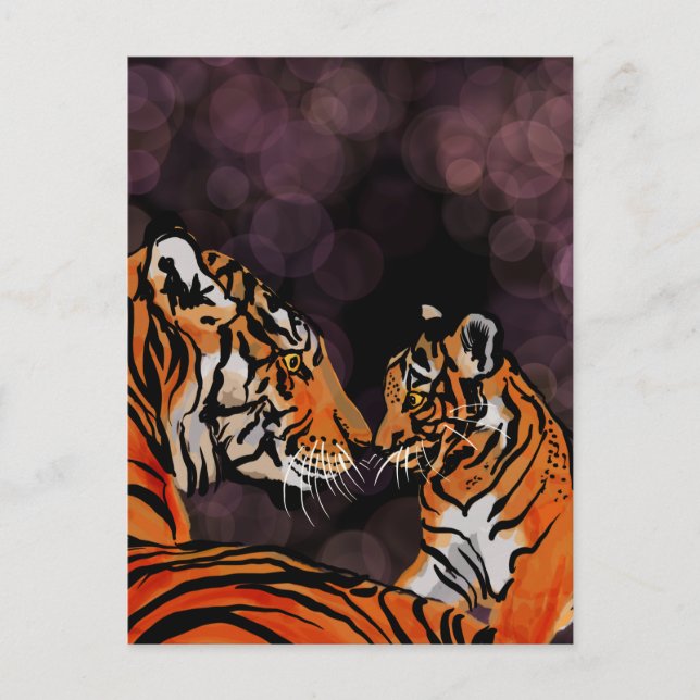 Tiger morsa vykort (Framsida)