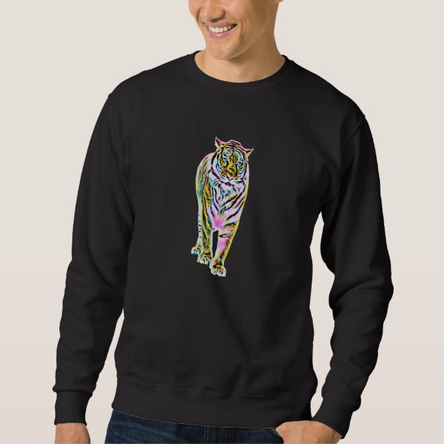 Tiger motiv  3 lång ärmad tröja (Framsida)