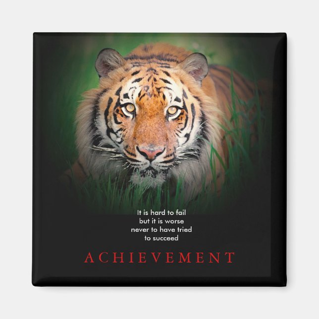 Tiger Motivational Achievement Magnet (Framsidan)