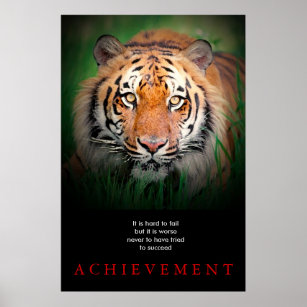 Tiger Motivational Achievement Poster