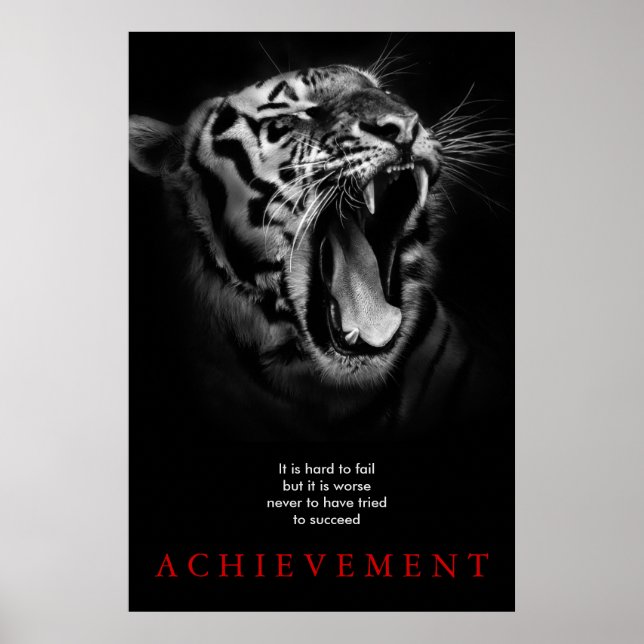 Tiger Motivational Achievement Poster (Framsidan)