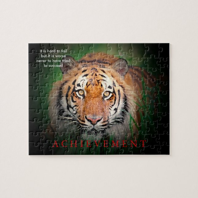 Tiger Motivational Achievement Pussel (Horisontell)
