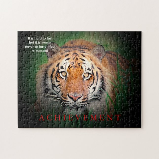 Tiger Motivational Achievement Pussel (Horisontell)