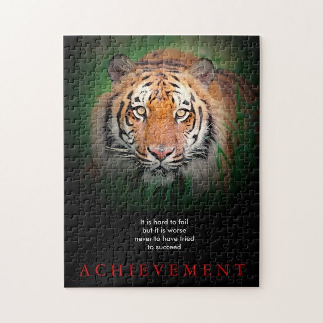 Tiger Motivational Achievement Pussel (Vertikal)