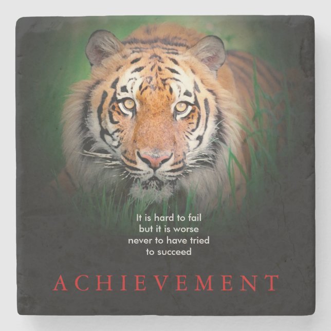 Tiger Motivational Achievement Stenunderlägg (Framsidan)