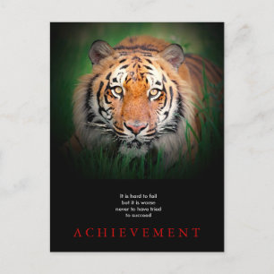 Tiger Motivational Achievement Vykort