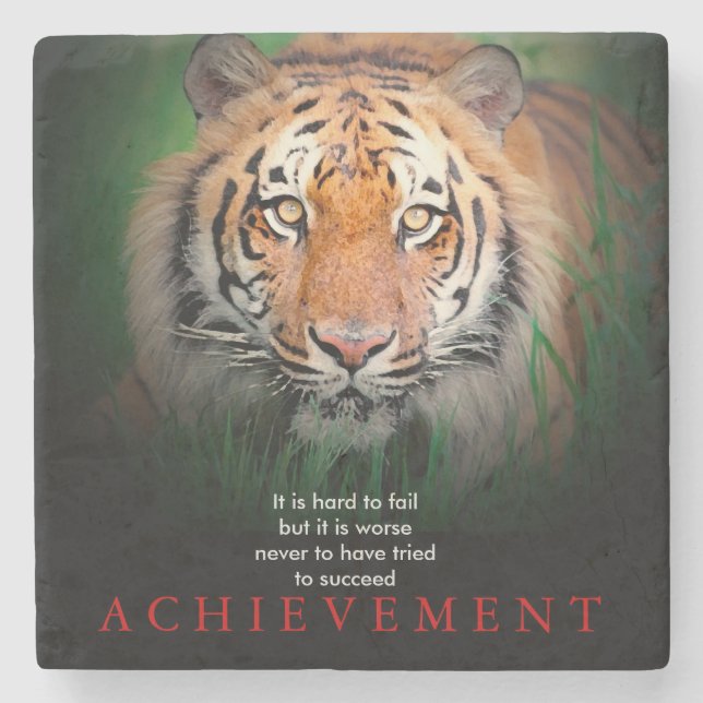 Tiger Motiverande Prestation Stenunderlägg (Framsidan)