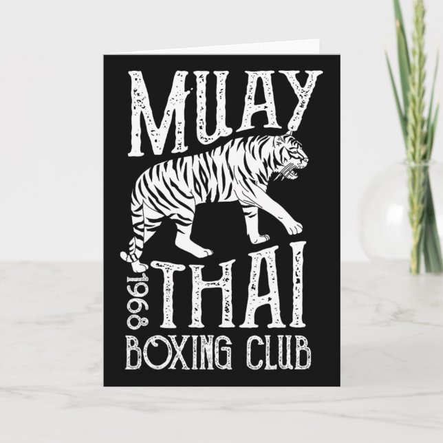 Tiger Muay Thai Kickboxningsklubb Mma Träningspres Kort (Framsida)