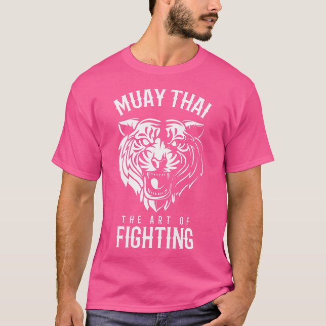Tiger Muay Thai och Kickboxing T Shirt (Framsida)