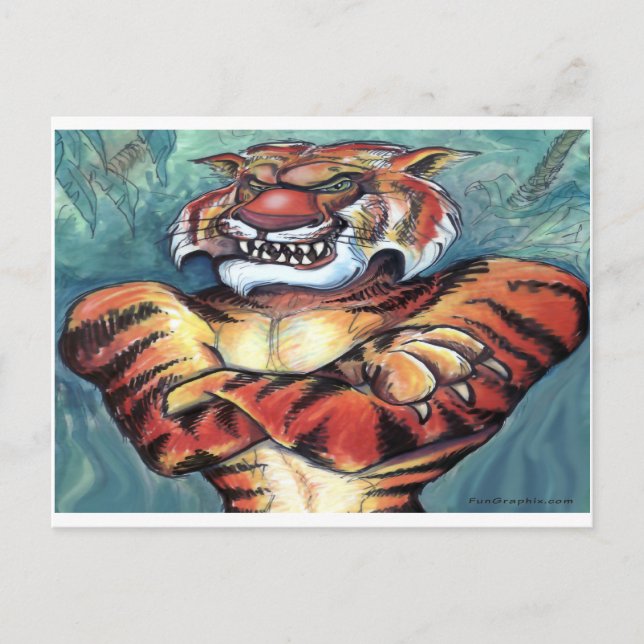 Tiger Muscle Vykort (Framsida)