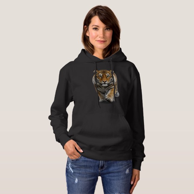Tiger närmar sig t shirt (Hel framsida)