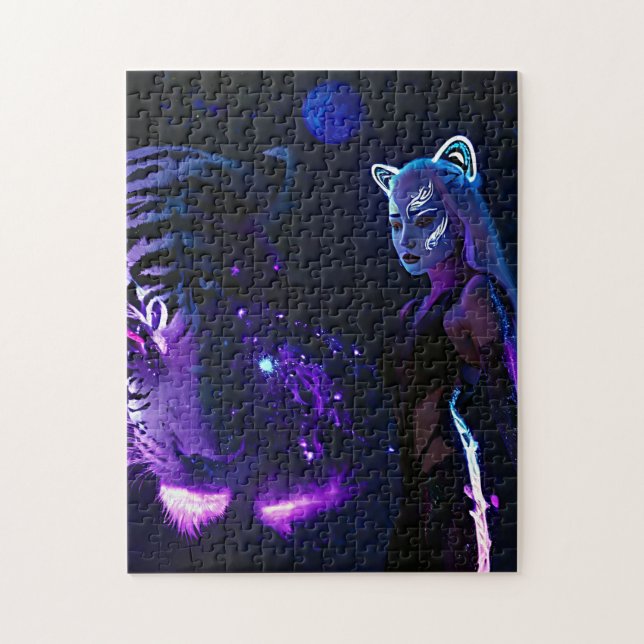 Tiger Night Pussel (Vertikal)