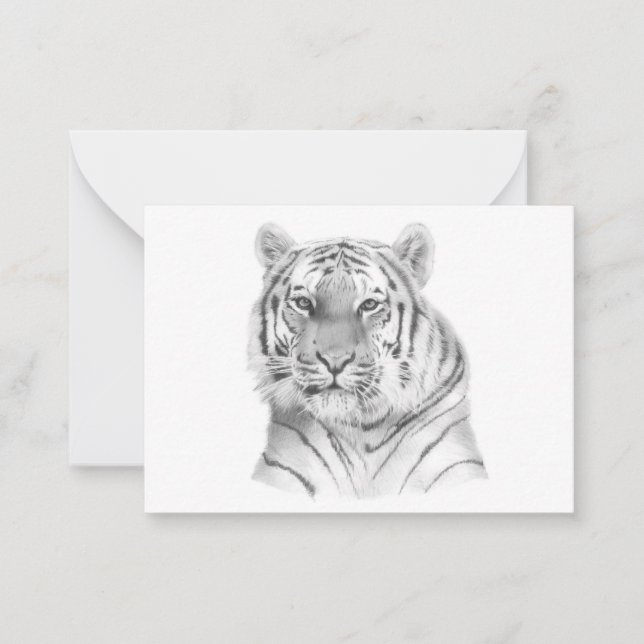 Tiger Note Card Anteckningskort (Framsida)