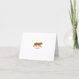 Tiger Notecard Tack Kort