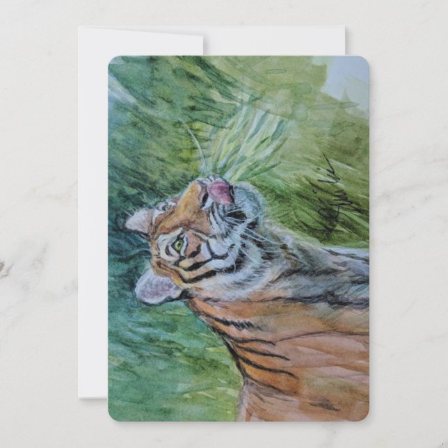 Tiger Notecards Tack Kort (Framsida)