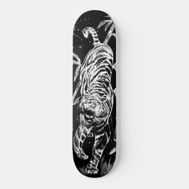Tiger och Bamboo Mini Skateboard Bräda 18,5 Cm (Framsida)