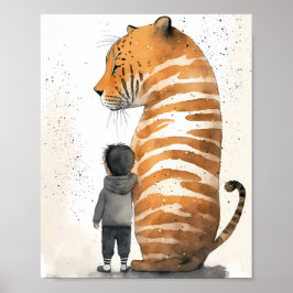 Tiger och Boy Poster