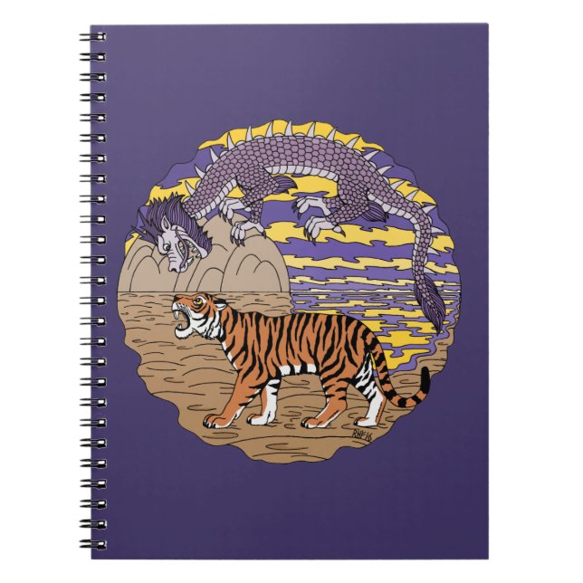 Tiger och Dragon Anteckningsbok (Framsidan)