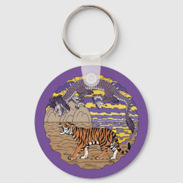 Tiger och Dragon Nyckelring