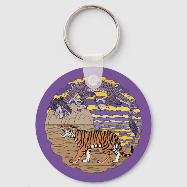Tiger och Dragon Nyckelring (Framsida)