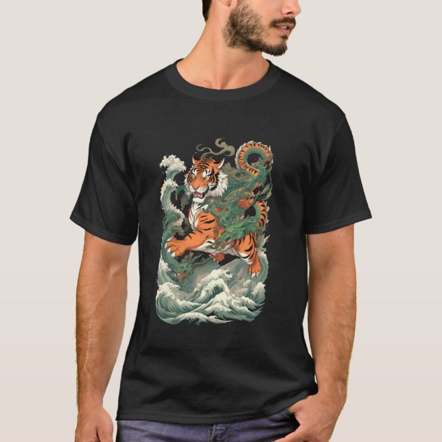 Tiger och gostdrake t shirt (Framsida)