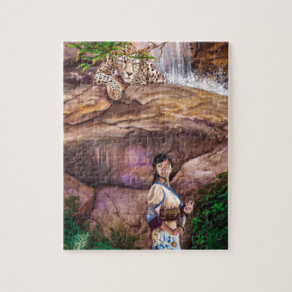 Tiger och jordgubbe för Zen buddistisk Pussel