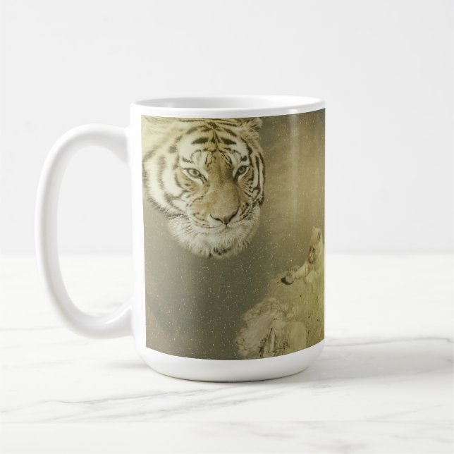 Tiger och kattungen, kaffet Mugg (Vänster)
